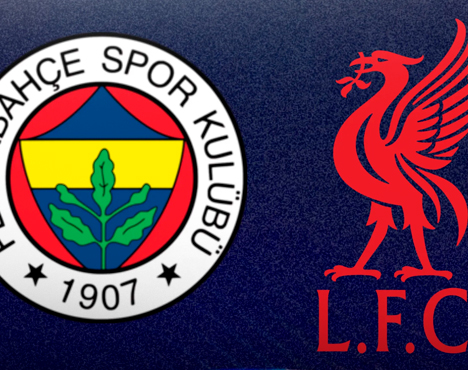 На изображении эмблемы двух футбольных клубов: с левой стороны логотип Fenerbahçe Spor Kulübü с листьями и цветами, справа - красный символ птицы и буквы L.F.C.